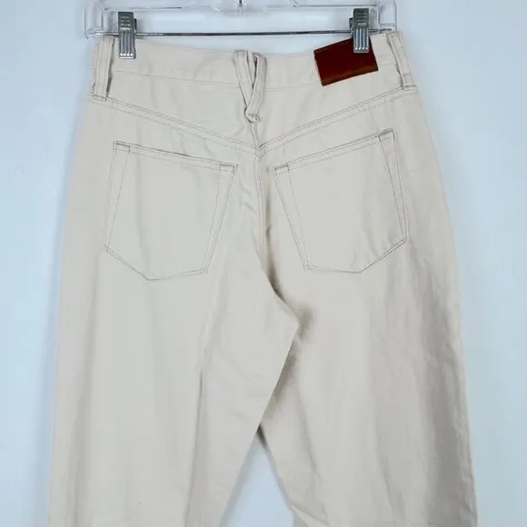 NWT J. Crew Slouchy Boyfriend Jean in Ecru Size 25 NEW