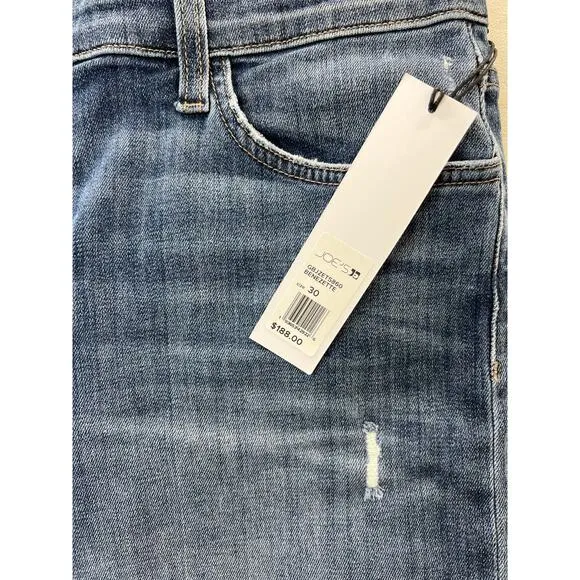 NWT Joe's Jeans The Niki High Waist Ripped Roll Hem Boyfriend Jeans size 30
