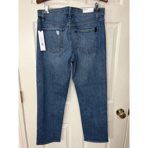 NWT Joe's Jeans The Niki High Waist Ripped Roll Hem Boyfriend Jeans size 30