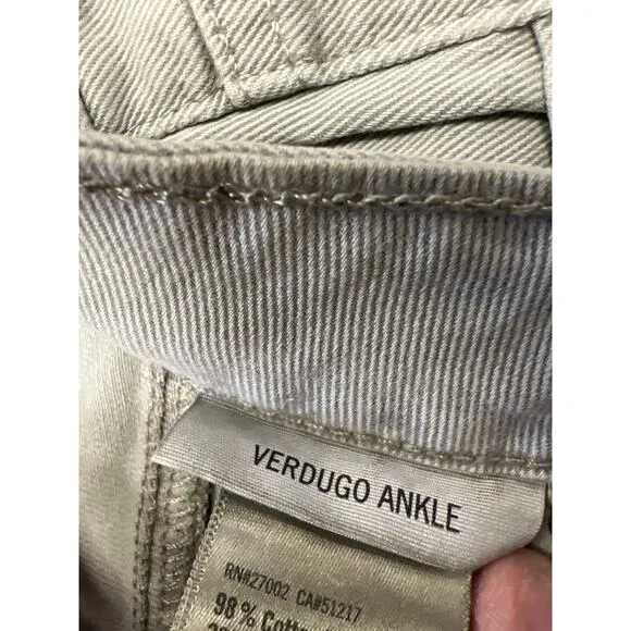 NWT Paige Womens Vintage Faded Gravel Verdugo Ankle Jeans Size 26