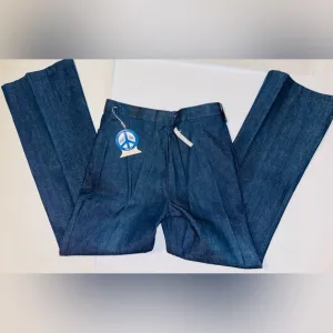 NWT VINTAGE‎ RARE! 70s High Waisted Faded Straight Leg Jeans, Penneys, Sz 11/12