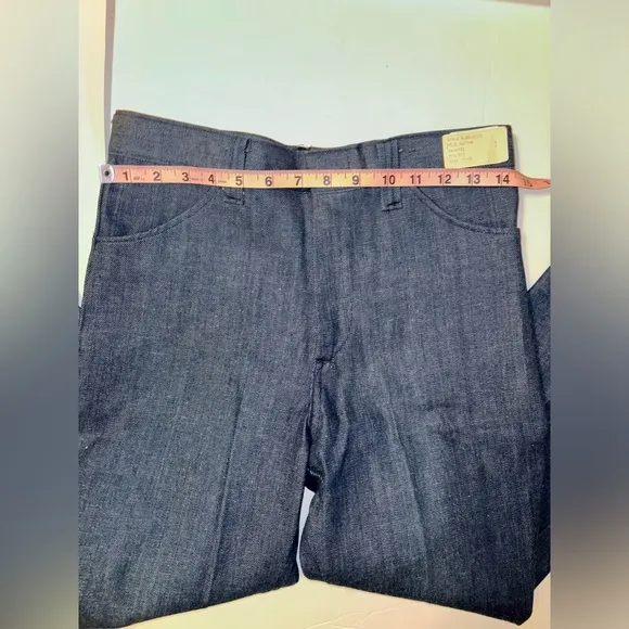 NWT VINTAGE‎ RARE! 70s High Waisted Faded Straight Leg Jeans, Penneys, Sz 11/12