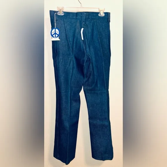 NWT VINTAGE‎ RARE! 70s High Waisted Faded Straight Leg Jeans, Penneys, Sz 11/12