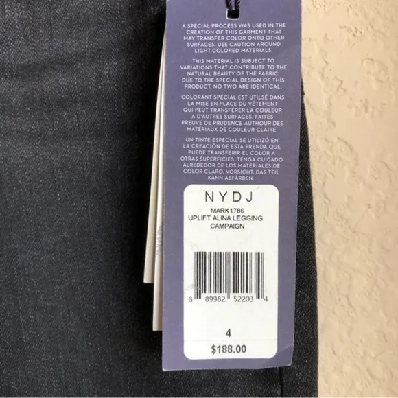 NYJD not your daughters jeans uplift Alina black legging jeans 4