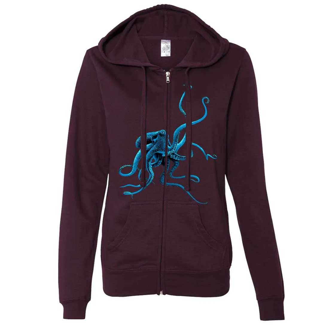 Octopus Ladies Zip-Up Hoodie