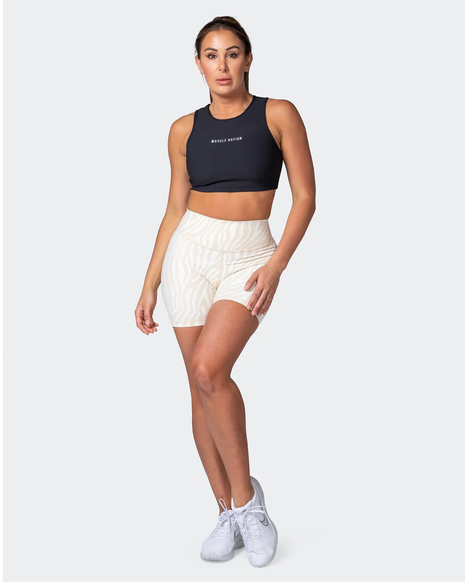 Off Duty Rib Cropped Tank - Black