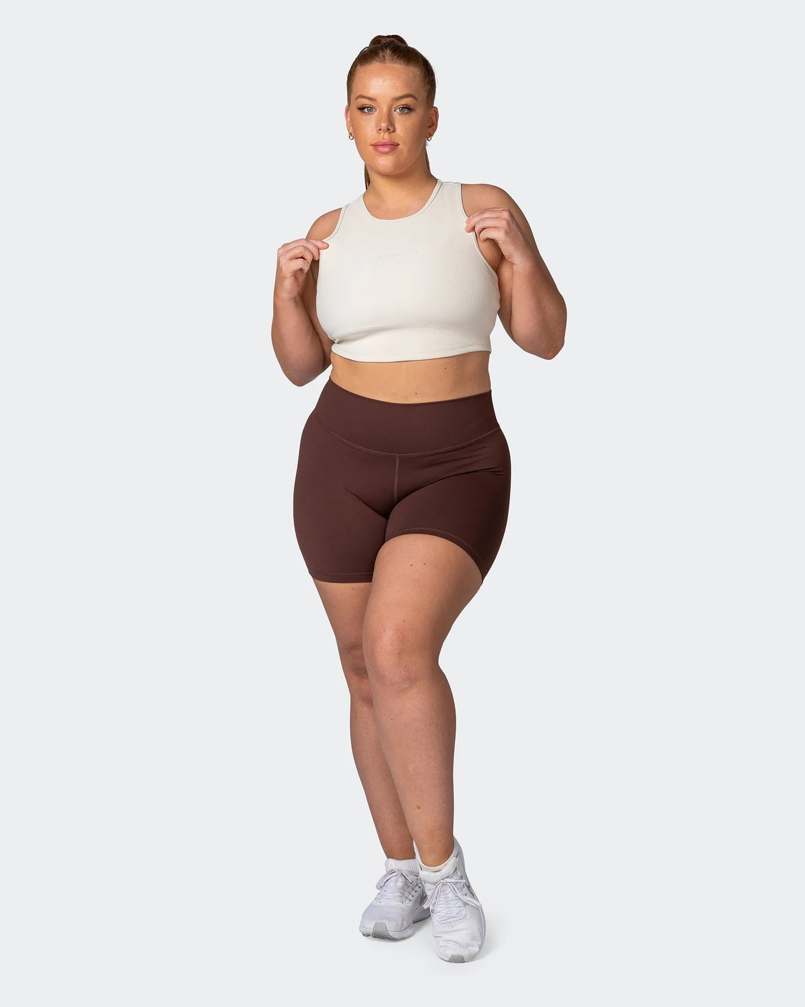 Off Duty Rib Cropped Tank - Cream