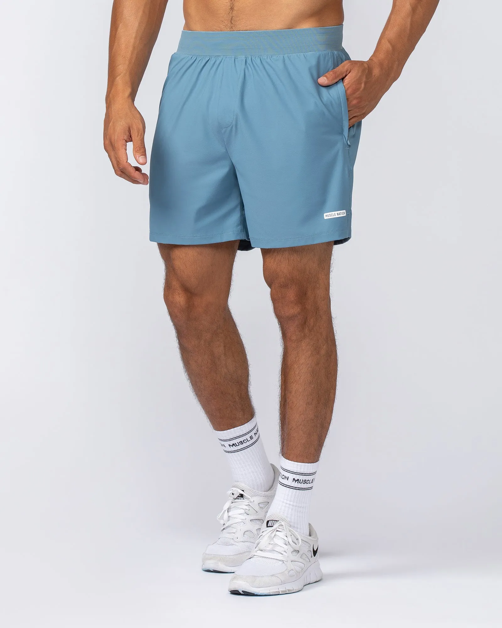 On Repeat Training 5" Shorts - Pale Thunder