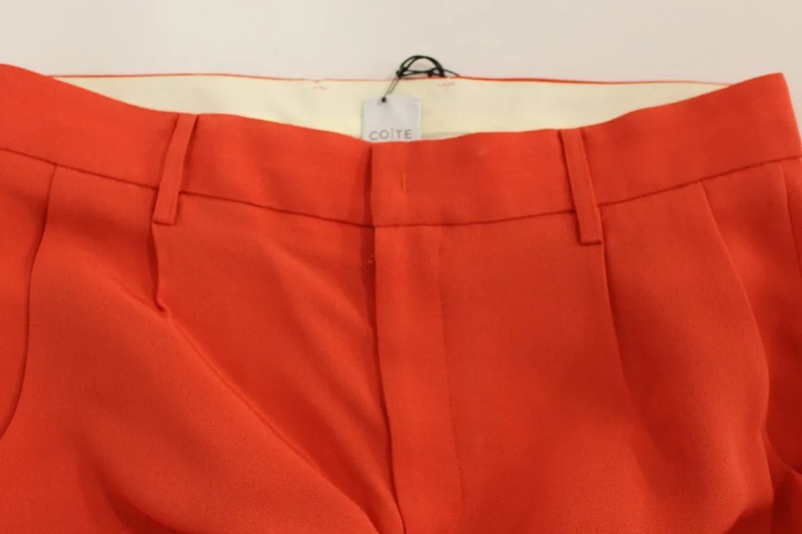 Orange boyfriend stretch pants
