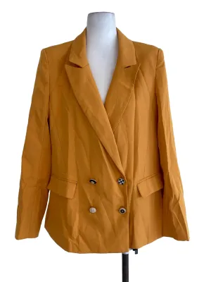 Orange Double Breasted Blazer