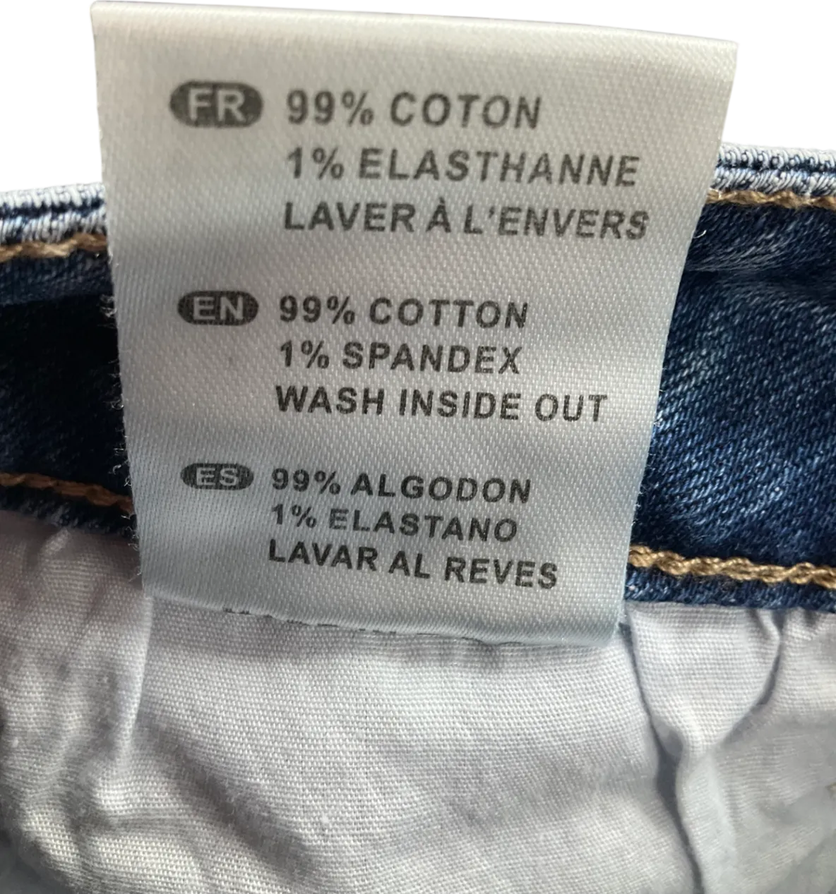 Outfitbook Blue Distressed Hem Jeans UK 8