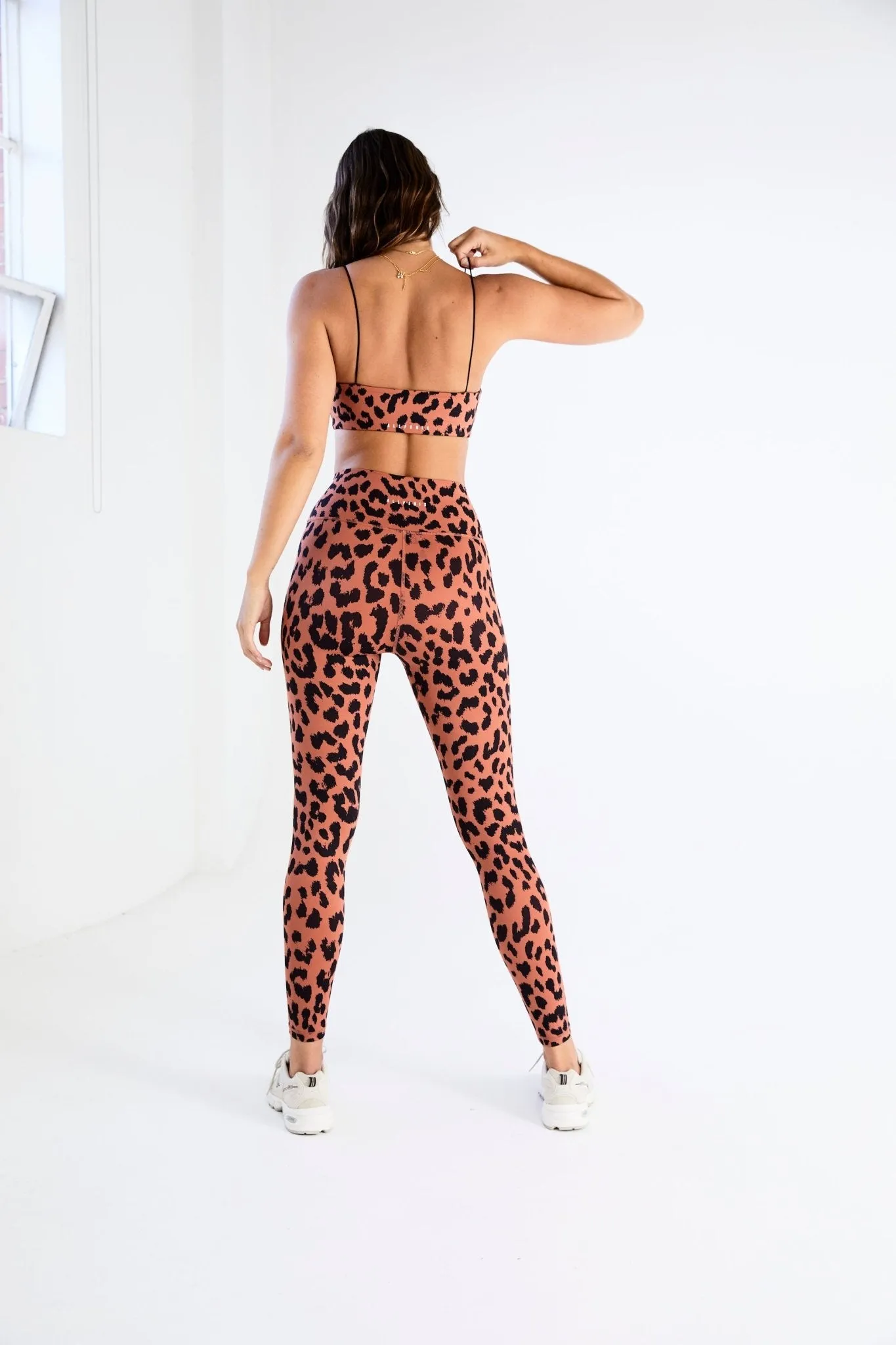 Oversized Cheetah Square Neck Sports Bra