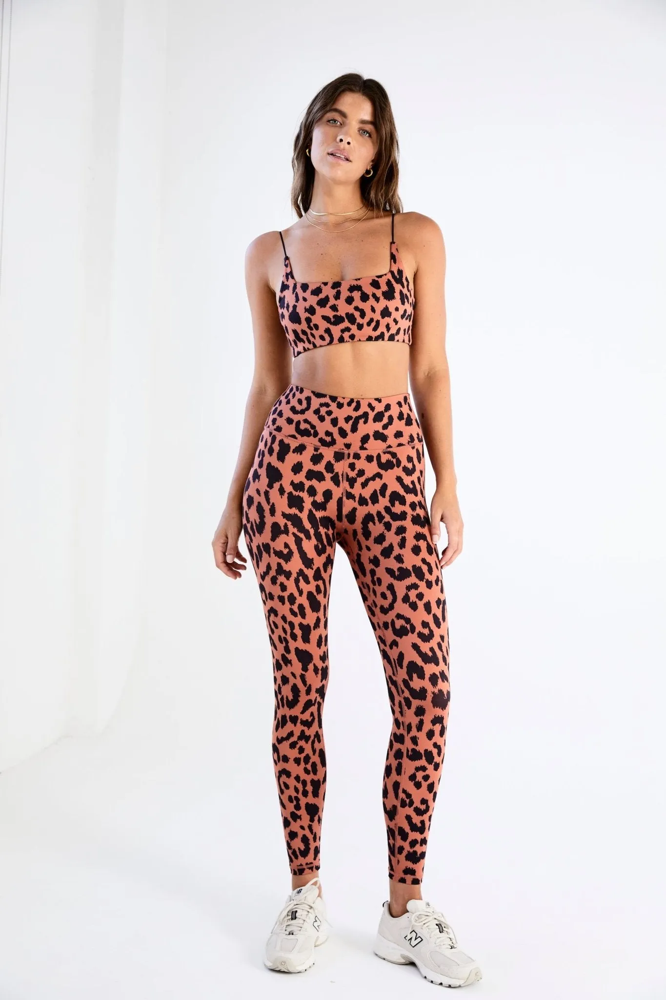 Oversized Cheetah Square Neck Sports Bra