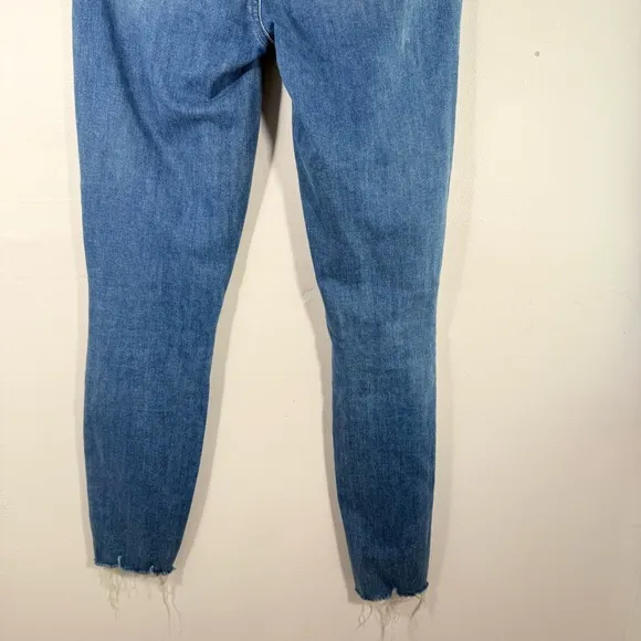 Paige Hoxton Ankle Jeans in Dezi Destructed High Rise Distressed Denim 26