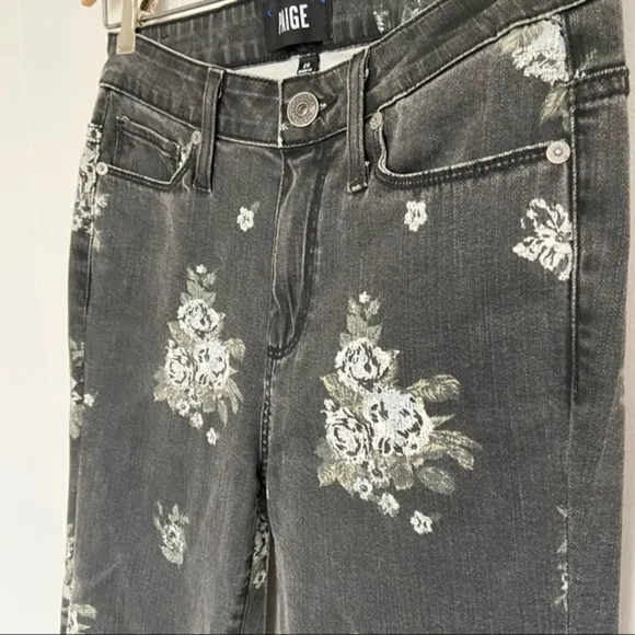PAIGE Hoxton Straight floral-print high-rise jeans