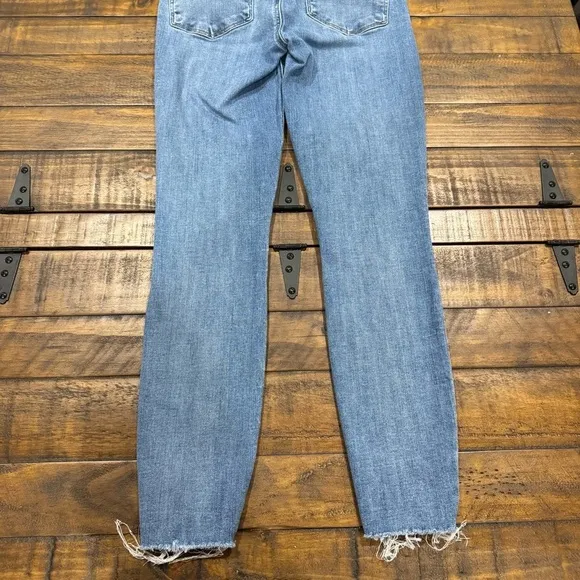 PAIGE Jeans Verdugo Ankle Flo Destructed Light Blue Distressed Denim Jeans 27