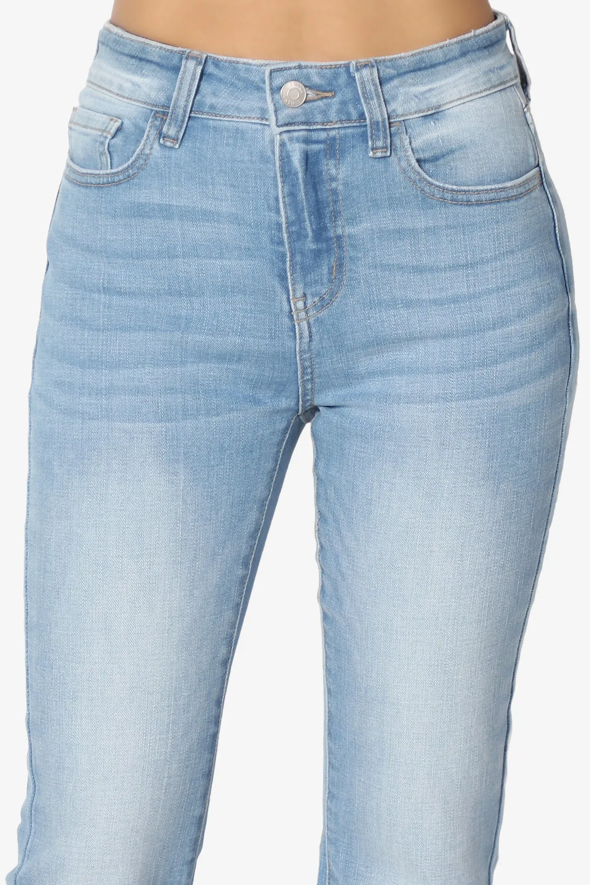 Pastry Washed High Rise Flared Jeans in Light