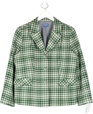 pendleton woolen mill Green Virgin Wool Single Breasted Blazer UK S