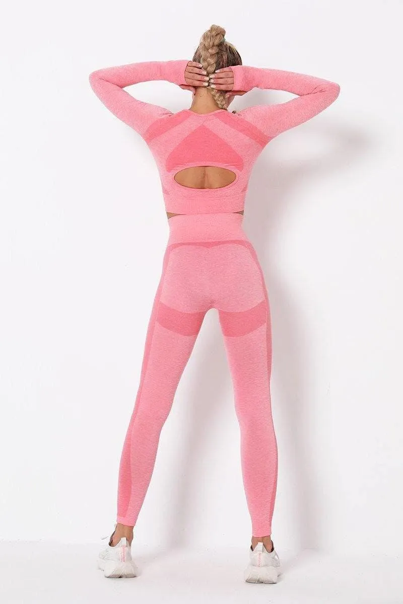 pink yoga Set