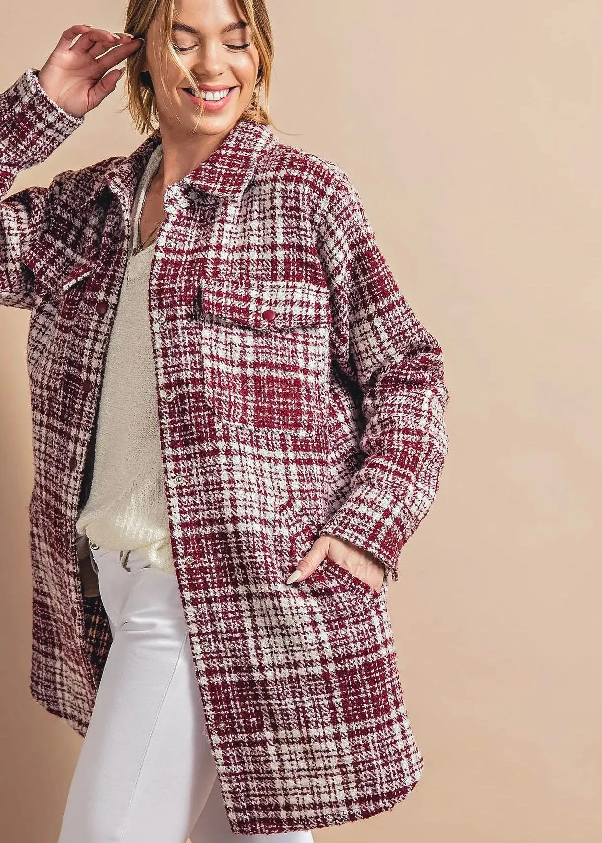 Plaid Check Shacket