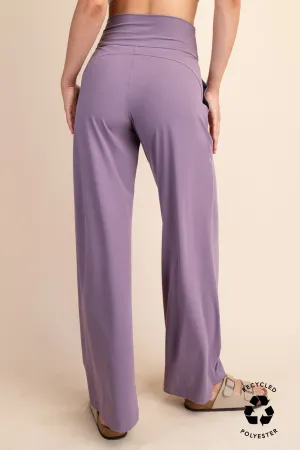 PLUS SIZE RECYCLED BUTTER V WAIST WIDE PANT