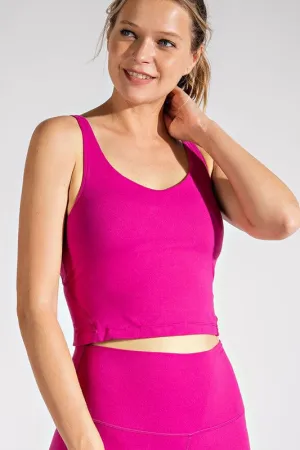 PLUS SIZE V NECK YOGA TOP WITH PADDING