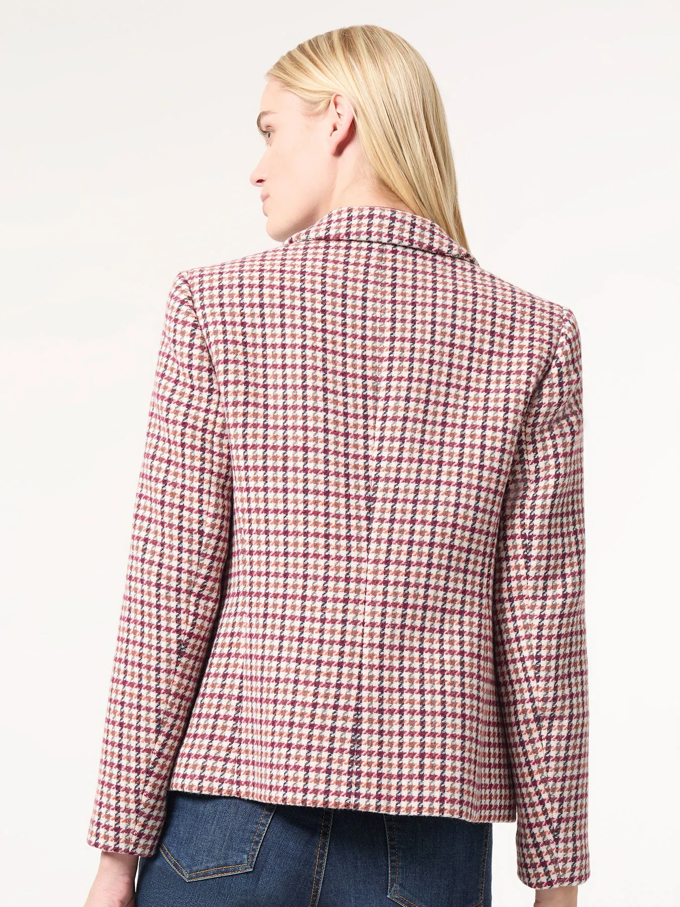 Plus Tweed Faux Double-Breasted Jacket