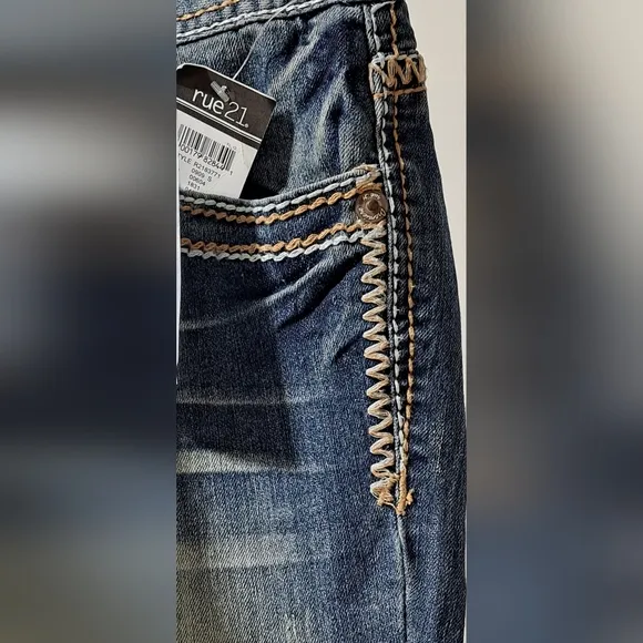 Premier Sz 5/6 Low Rise Skinny 'Bold Pockets*Stitching*Button' Jeans