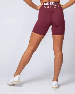Prize Fighter Bike Shorts - Wine W/ White & Fawn