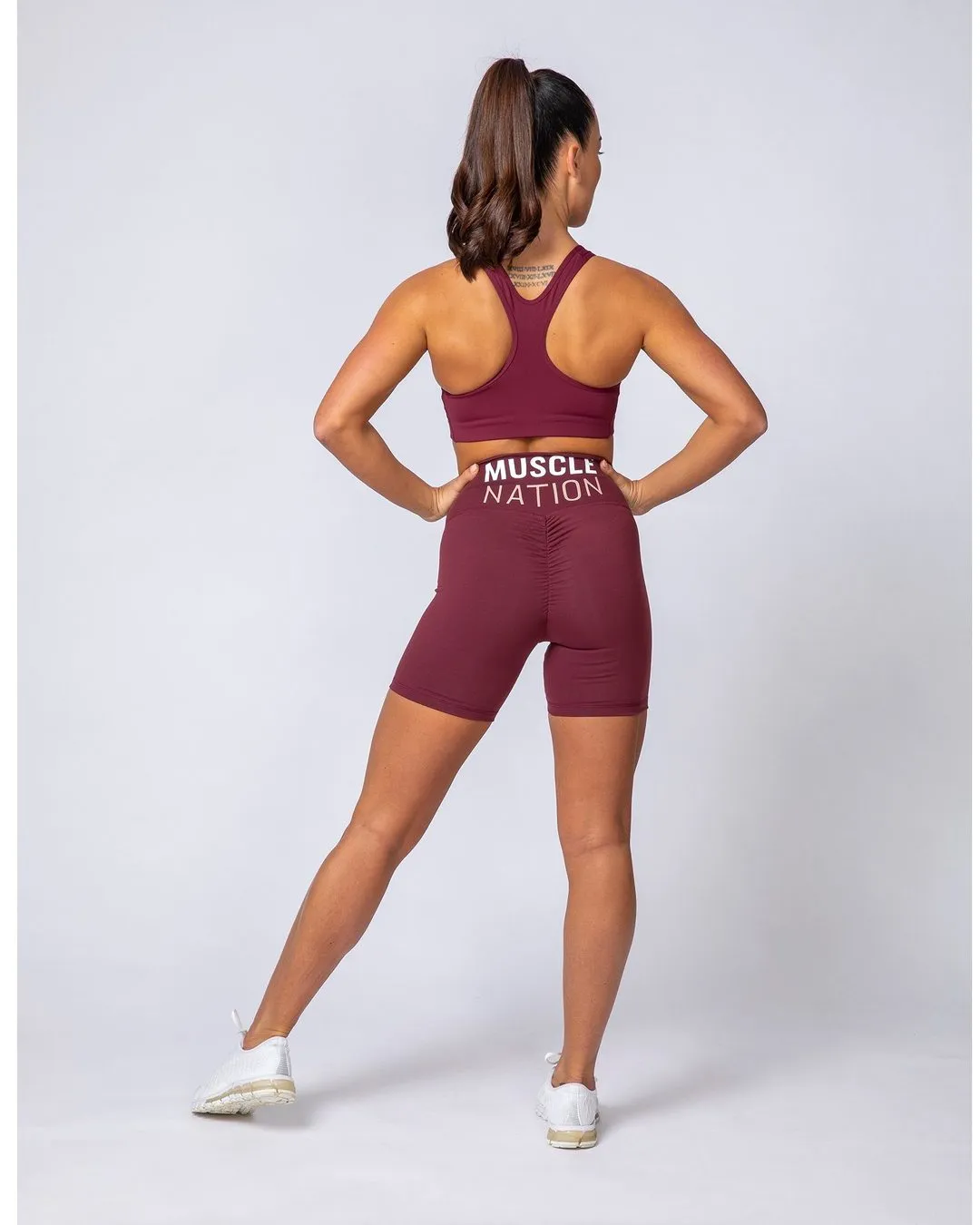 Prize Fighter Bike Shorts - Wine W/ White & Fawn