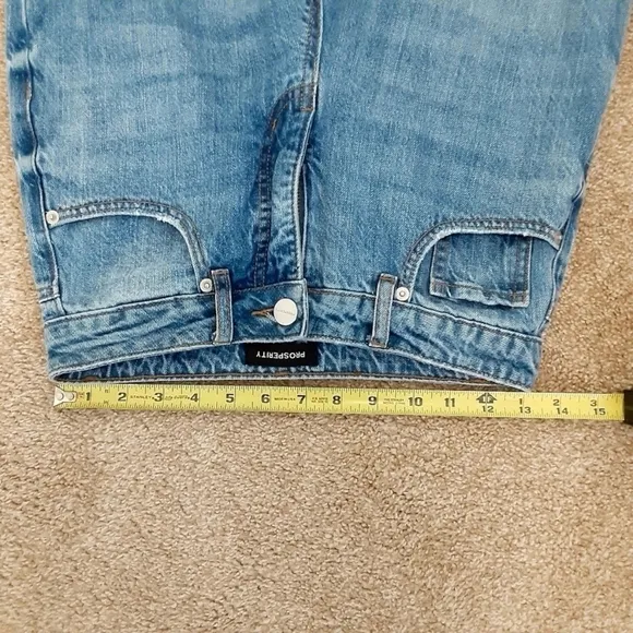 Prosperity Cotton High Rise Wide Leg Distressed Non Stretch Jeans Size 24