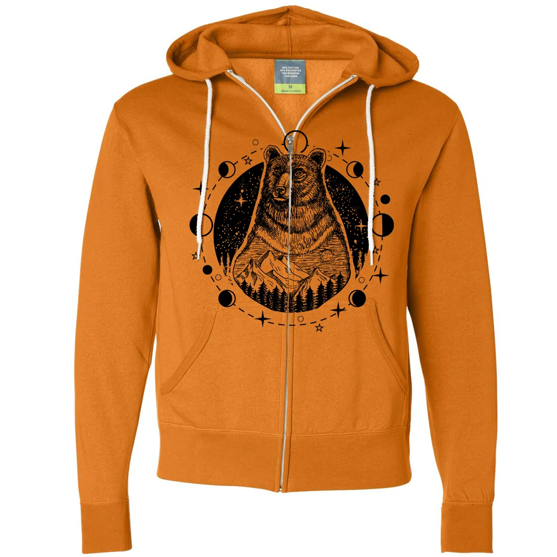 Psychic Moon Forest Grizzly Zip-Up Hoodie
