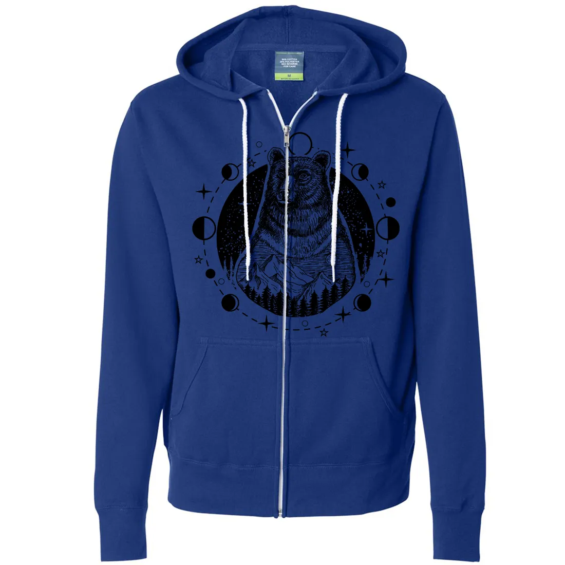Psychic Moon Forest Grizzly Zip-Up Hoodie