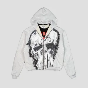 PULLOVER HOODIE WITH ZIP UP ILLUSION