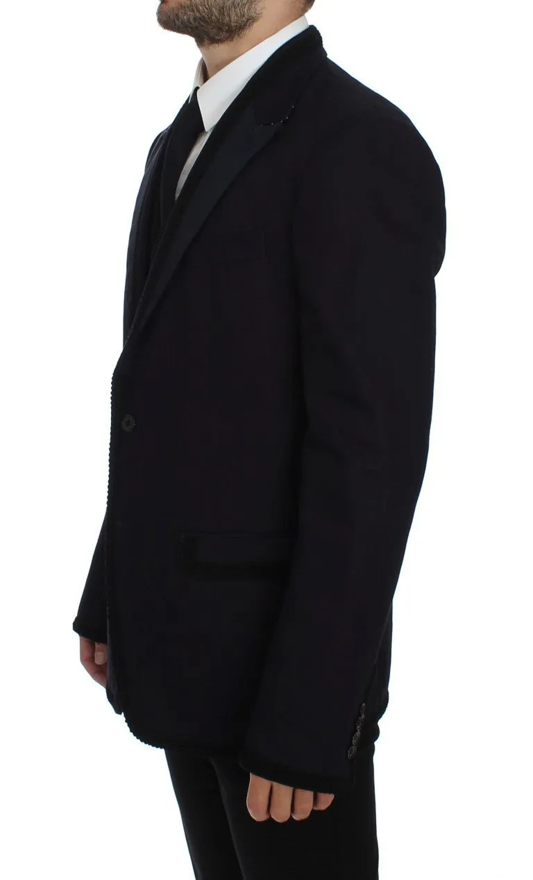 Purple Torero Slim Fit Stretch Blazer
