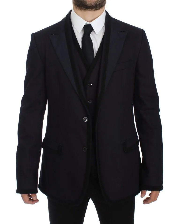 Purple Torero Slim Fit Stretch Blazer