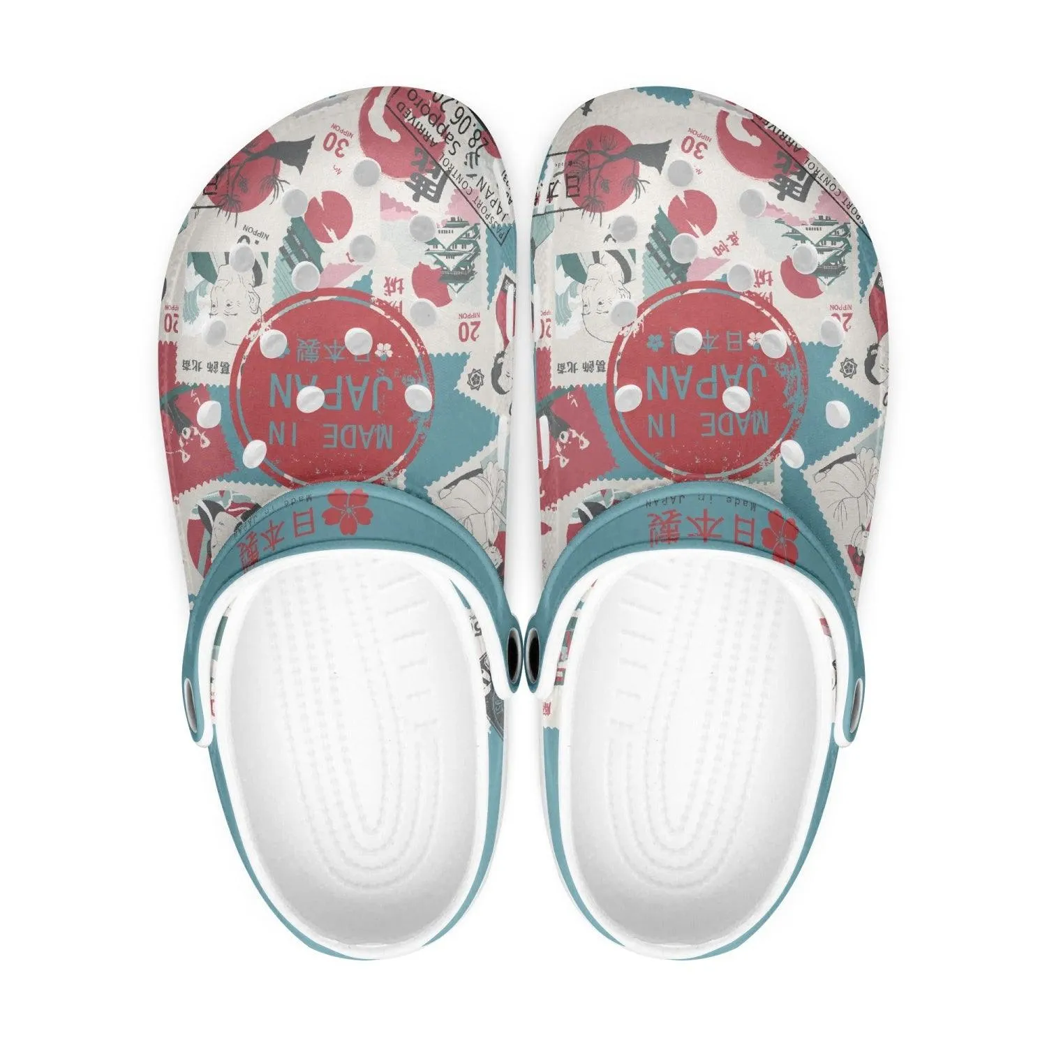 "Made In Japan" Teal Clogs