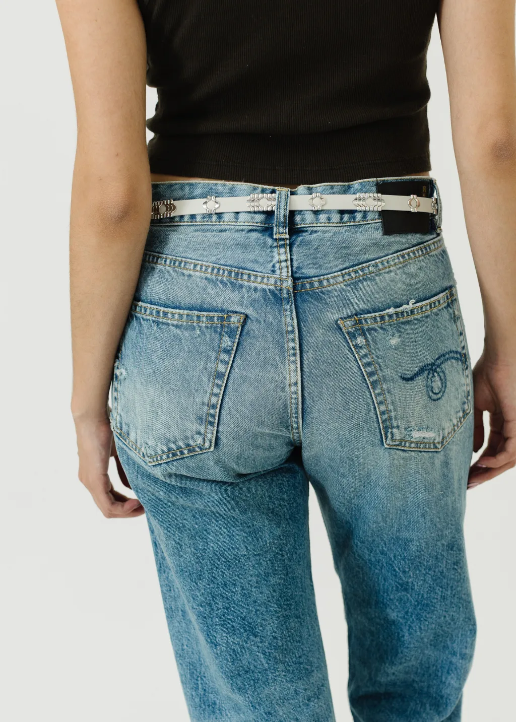 R13 Boyfriend Jeans in Bain Rips