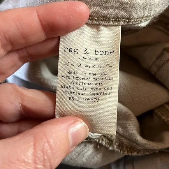 Rag &amp; Bone Beige Skinny Jeans