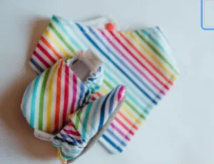 Rainbow Striped Bib