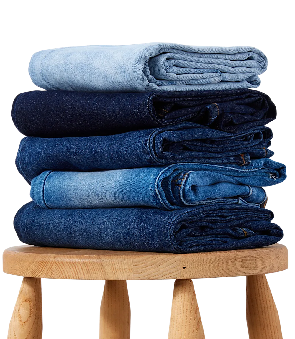 Raw Hem Straight Jeans