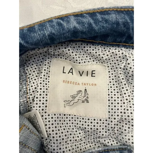 Rebecca Taylor‎ Ines Juliette Faded Whiskered Jeans Juliette Wash Size 31 LA VIE