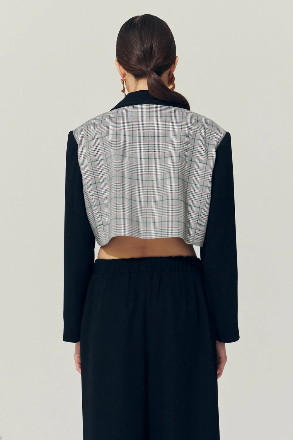Re:born Daisy One Button Crop Blazer