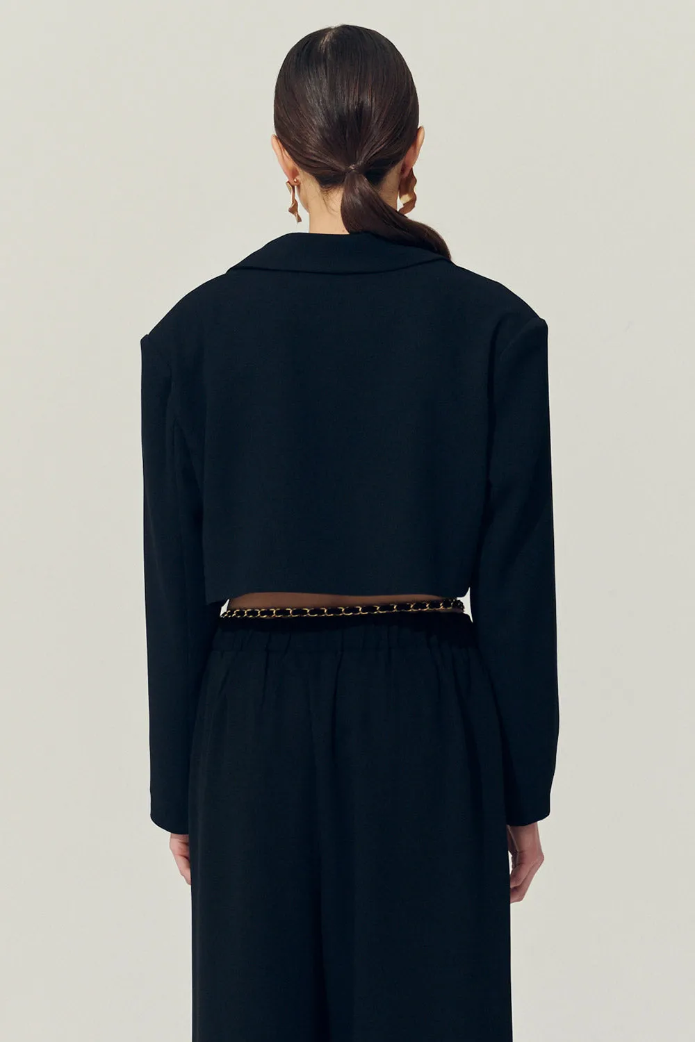 Re:born Daisy One Button Crop Blazer