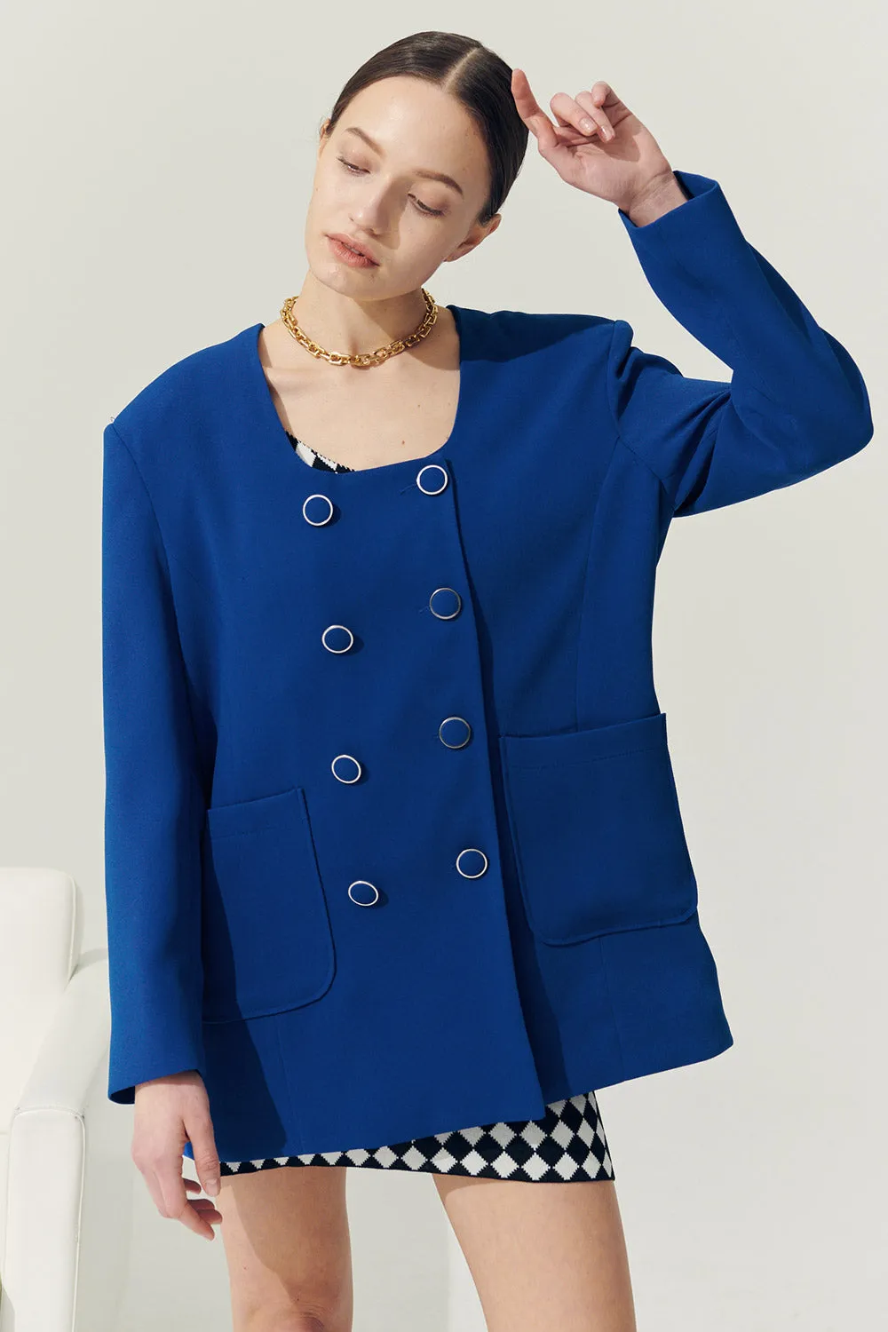 Re:born Sia Double Button Blazer