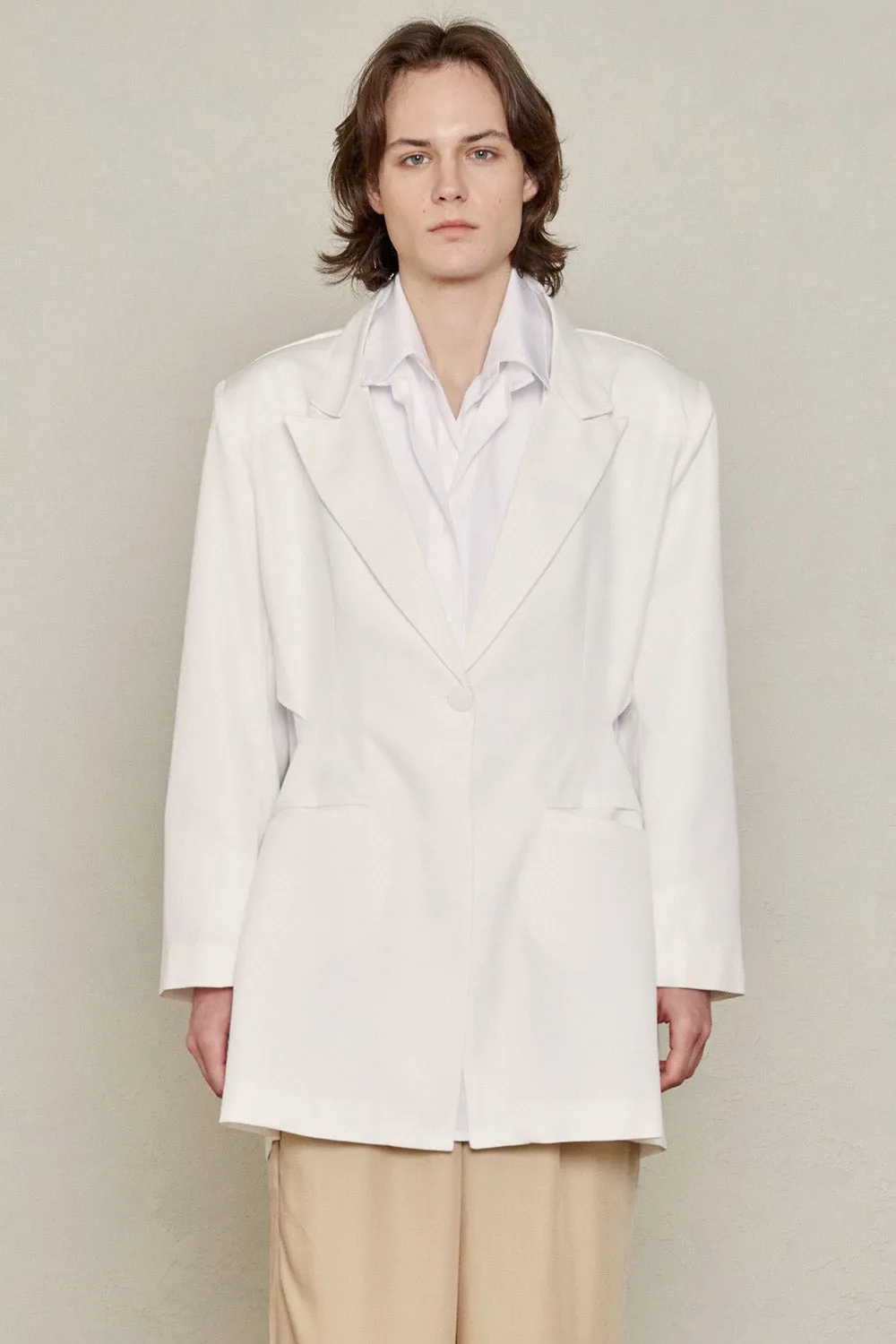 Recycled Poly Cut-Out Blazer