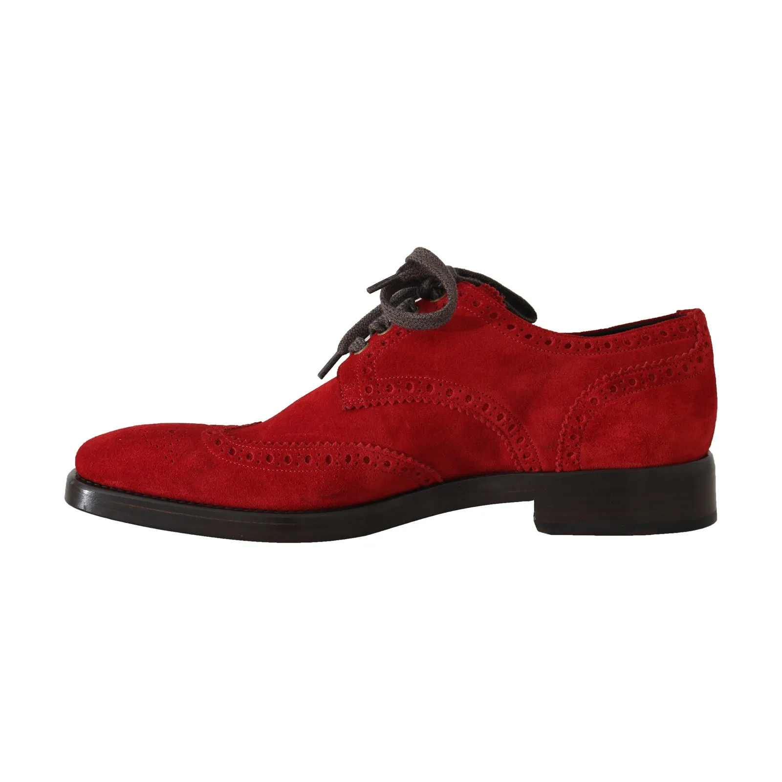 Red Leather Derby Dress Wingtip