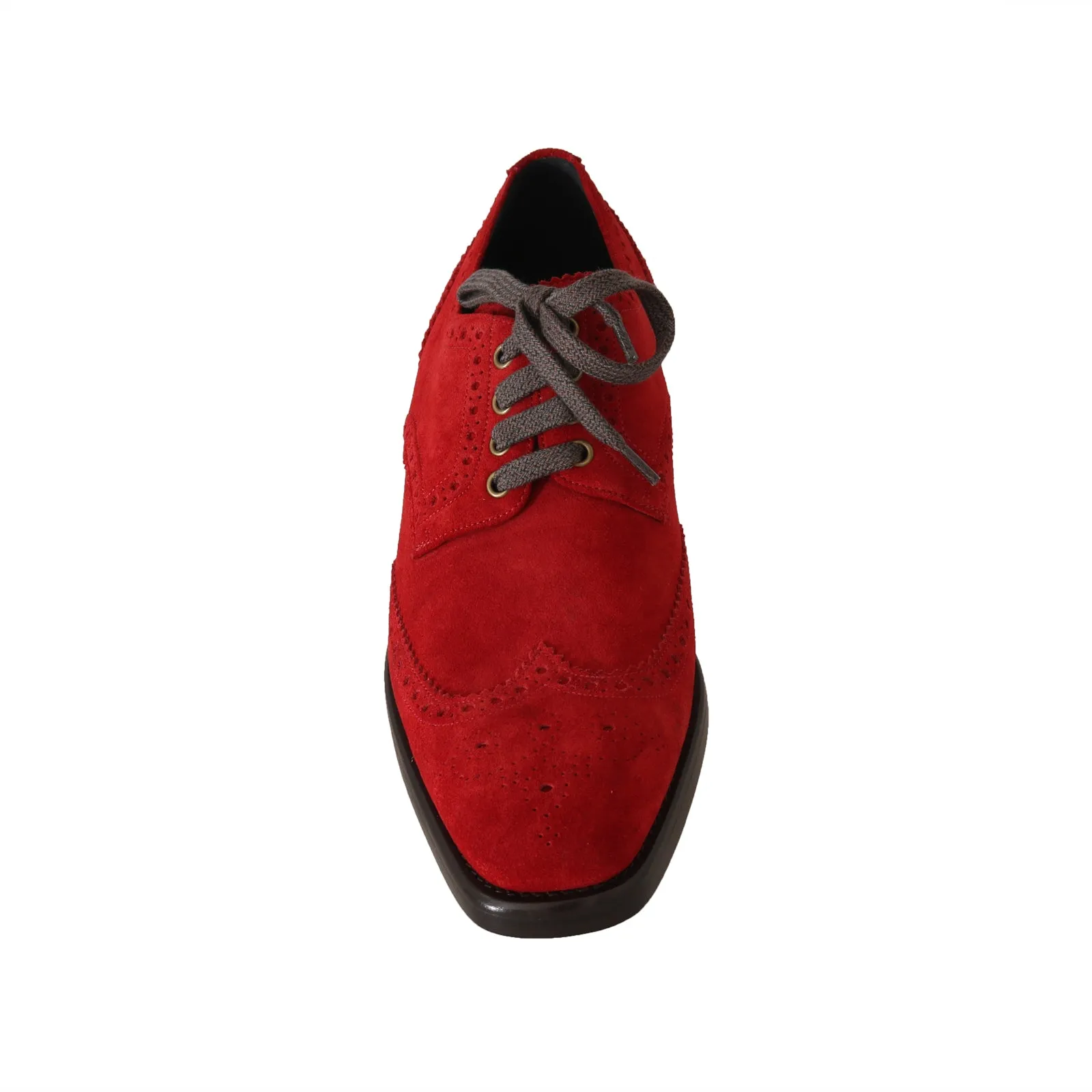 Red Leather Derby Dress Wingtip