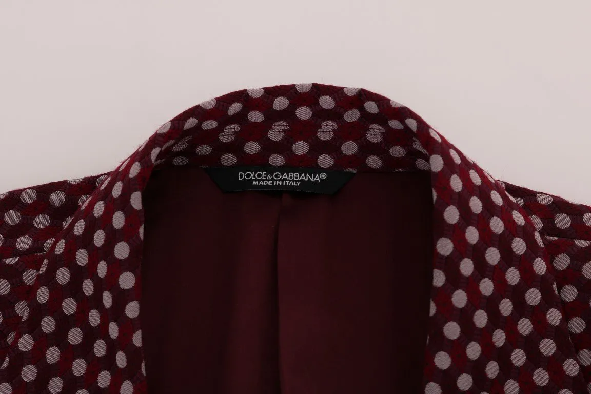 Red One Button Slim Fit Blazer Jacket