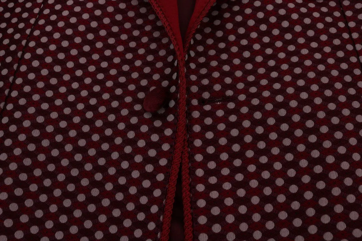 Red One Button Slim Fit Blazer Jacket